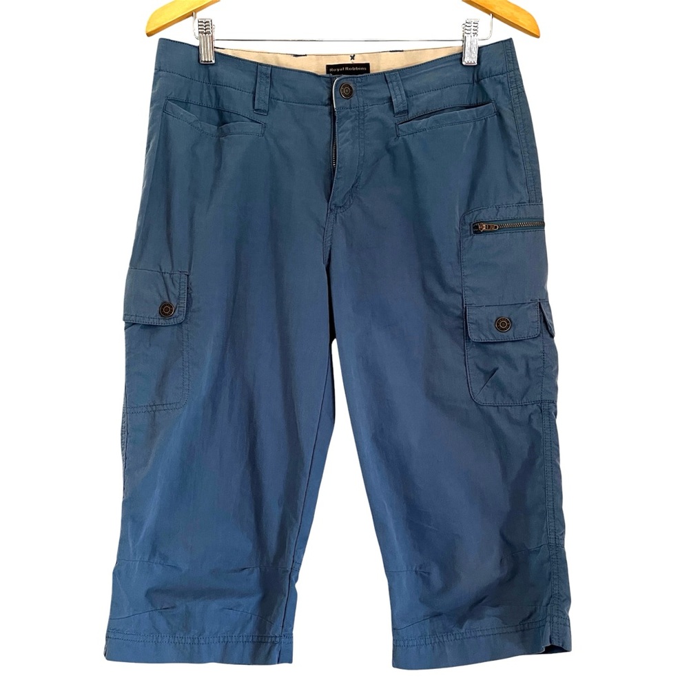 Royal Robbins Blue Cargo Shorts Relaxed Fit